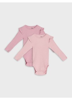 Sinsay - Body z prążkowanej dzianiny 2 pack - fioletowy - id: 7252C-44X - marki Sinsay - 185461934 Sinsay - Body z prążkowanej dzianiny 2 pack - fioletowy ze sklepu Sinsay w kategorii Body niemowlęce - zdjęcie 185461934