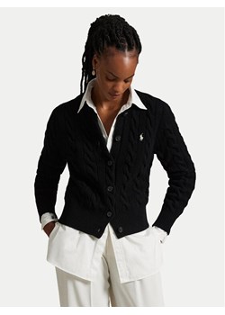 Polo Ralph Lauren Kardigan 211972104005 Czarny Slim Fit ze sklepu MODIVO w kategorii Swetry damskie - zdjęcie 185464203