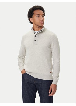 Barbour Sweter Patch Half Zip MKN0585BE14 Beżowy Regular Fit ze sklepu MODIVO w kategorii Swetry męskie - zdjęcie 185464274