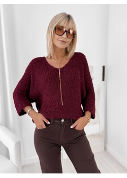 sweter perina bordowy one size ze sklepu UBRA w kategorii Swetry damskie - zdjęcie 185465694