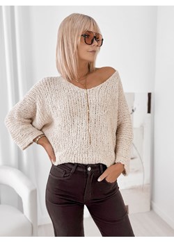 sweter perina beżowy one size ze sklepu UBRA w kategorii Swetry damskie - zdjęcie 185465712