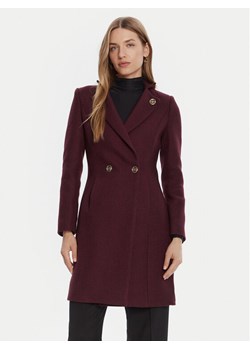 Rinascimento Płaszcz wełniany CFC0126218003 Bordowy Regular Fit ze sklepu MODIVO w kategorii Płaszcze damskie - zdjęcie 185466361