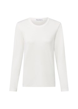 Marie Lund Damska koszulka z długim rękawem Kobiety Bawełna écru jednolity ze sklepu vangraaf w kategorii Bluzki damskie - zdjęcie 185466760