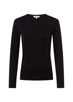 Marie Lund Damska koszulka z długim rękawem Kobiety Bawełna czarny jednolity ze sklepu vangraaf w kategorii Bluzki damskie - zdjęcie 185466763