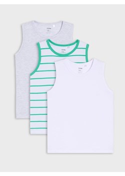 Sinsay - Podkoszulki 3 pack - biały - id: 657FF-00X - marki Sinsay - 185468980 Sinsay - Podkoszulki 3 pack - biały ze sklepu Sinsay w kategorii Podkoszulki dziecięce - zdjęcie 185468980