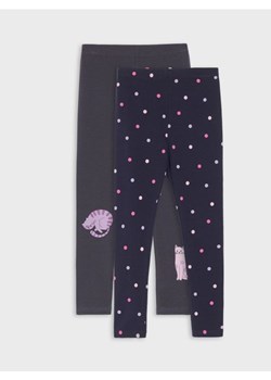 Sinsay - Bawełniane legginsy 2 pack - wielobarwny ze sklepu Sinsay w kategorii Spodnie dziewczęce - zdjęcie 185469103