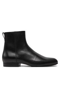Trzewiki Calvin Klein Boot W/ Zip Lth HM0HM01501 Czarny ze sklepu eobuwie.pl w kategorii Buty zimowe męskie - zdjęcie 185469322