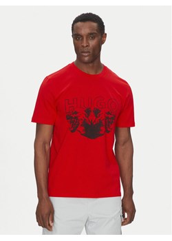 HUGO T-Shirt 50538257 Czerwony Regular Fit ze sklepu MODIVO w kategorii T-shirty męskie - zdjęcie 185469603