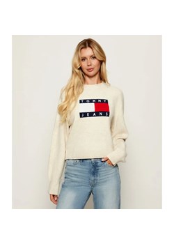 Tommy Jeans Sweter | Loose fit | z dodatkiem wełny ze sklepu Gomez Fashion Store w kategorii Swetry damskie - zdjęcie 185470674
