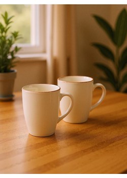 Sinsay - Kubki ze ze wzorem lekko nakrapianym 2 pack - kremowy ze sklepu Sinsay w kategorii Dom - zdjęcie 185479021
