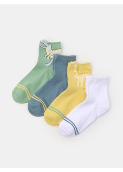 Sinsay - Skarpetki z motywem dinozaurów 4 pack - wielobarwny ze sklepu Sinsay w kategorii Skarpetki dziecięce - zdjęcie 185479093