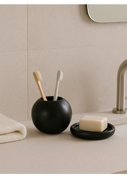 Sinsay - Zestaw łazienkowy: mydelniczka i pojemnik na szczoteczki do zębów - czarny ze sklepu Sinsay w kategorii Dozowniki do mydła - zdjęcie 185479681
