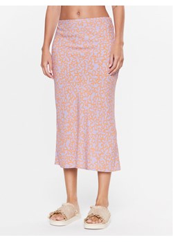 Roxy Spódnica midi ERJWK03140 Różowy Regular Fit ze sklepu MODIVO w kategorii Spódnice - zdjęcie 185480444