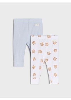 Sinsay - Bawełniane legginsy 2 pack - błękitny ze sklepu Sinsay w kategorii Odzież dla niemowląt - zdjęcie 185482560