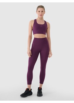 Damskie legginsy treningowe 4F 4FRSS25TFTIF308 - fioletowe ze sklepu Sportstylestory.com w kategorii Spodnie damskie - zdjęcie 185482650