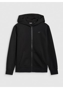 Damska bluza dresowa rozpinana z kapturem 4F 4FWMM00TSWSF2136 - czarna ze sklepu Sportstylestory.com w kategorii Bluzy damskie - zdjęcie 185482900
