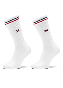 Zestaw 2 par wysokich skarpet damskich Tommy Hilfiger 701228176 Biały ze sklepu eobuwie.pl w kategorii Skarpetki damskie - zdjęcie 185483091