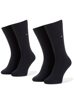 Tommy Hilfiger Zestaw 2 par wysokich skarpet unisex 371111 Granatowy ze sklepu MODIVO w kategorii Skarpetki męskie - zdjęcie 185484012