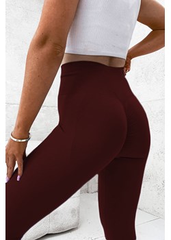 LEGGINSY MODELUJĄCE Z SZEROKIM PASEM- BORDOWE ze sklepu olika.com.pl w kategorii Spodnie damskie - zdjęcie 185484863