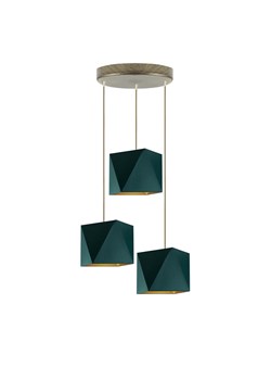 Kaskadowa lampa wisząca MAJORKA GOLD w kolorze zieleni butelkowej ze starym złotem ze sklepu Lysne w kategorii Lampy wiszące - zdjęcie 185485842