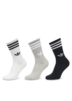 adidas Zestaw 3 par wysokich skarpet unisex 3-Stripes High JV7418 Kolorowy ze sklepu MODIVO w kategorii Skarpetki damskie - zdjęcie 185486810