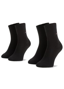 Tommy Hilfiger Zestaw 2 par wysokich skarpet damskich 371221 Czarny ze sklepu MODIVO w kategorii Skarpetki damskie - zdjęcie 185486844