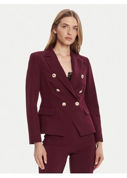 Rinascimento Marynarka CFC0126227003 Bordowy Slim Fit ze sklepu MODIVO w kategorii Marynarki damskie - zdjęcie 185486892