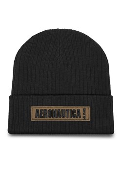 Czapka Aeronautica Militare 252CU0081UL00449 Czarny ze sklepu eobuwie.pl w kategorii Czapki zimowe męskie - zdjęcie 185488793