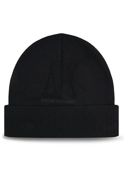 Czapka Armani Exchange XW001445 AF11896 UC001 Czarny ze sklepu eobuwie.pl w kategorii Czapki zimowe męskie - zdjęcie 185488810