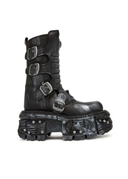 NEW ROCK Botki M-373SC-C1 Szary ze sklepu MODIVO w kategorii Botki - zdjęcie 185490112