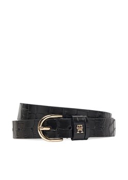 Tommy Hilfiger Pasek Damski Essential Effortless 2.5 Croc Go AW0AW17755 Czarny ze sklepu MODIVO w kategorii Paski damskie - zdjęcie 185490173