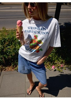 Mohito - T-shirt z nadrukiem - biały ze sklepu Mohito w kategorii Bluzki damskie - zdjęcie 185491631