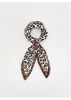 Reserved - Plisowana apaszka ze zwierzęcym wzorem - brązowy ze sklepu Reserved w kategorii Szaliki i chusty damskie - zdjęcie 185491820