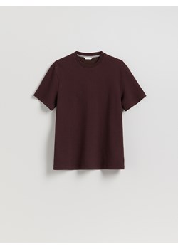Reserved - Strukturalny t-shirt comfort fit - brązowy ze sklepu Reserved w kategorii T-shirty męskie - zdjęcie 185491954