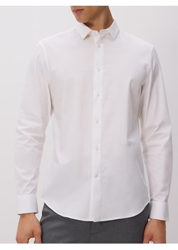Reserved - Bawełniana koszula slim fit - biały ze sklepu Reserved w kategorii Koszule męskie - zdjęcie 185492233