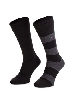 Tommy Hilfiger Zestaw 2 par wysokich skarpet unisex 342021001 Czarny ze sklepu MODIVO w kategorii Skarpetki męskie - zdjęcie 185494854