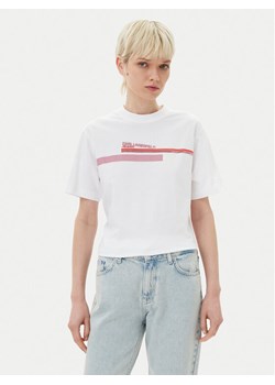 Karl Lagerfeld Jeans T-Shirt A2W17032 Biały Relaxed Fit ze sklepu MODIVO w kategorii Bluzki damskie - zdjęcie 185494871