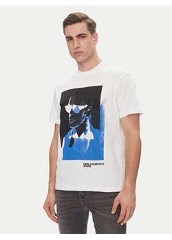Karl Lagerfeld Jeans T-Shirt A2M17036 Biały Regular Fit ze sklepu MODIVO w kategorii T-shirty męskie - zdjęcie 185494942