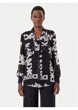 DKNY Koszula P4RA6FXZ Czarny Regular Fit ze sklepu MODIVO w kategorii Koszule damskie - zdjęcie 185499601
