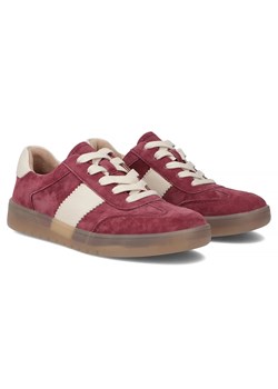 Skórzane sneakersy damskie bordowe Filippo DP6770/25 ze sklepu ulubioneobuwie w kategorii Buty sportowe damskie - zdjęcie 185500030
