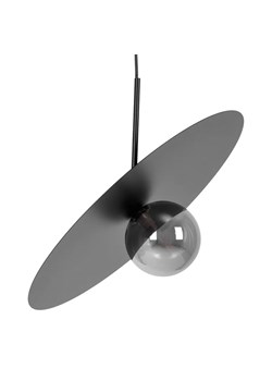 Wisząca długfa lampa z okrągłym kloszem czarna S1-R36 ze sklepu Edinos.pl w kategorii Lampy wiszące - zdjęcie 185501120