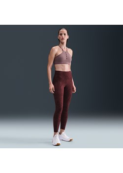 Damskie legginsy 7/8 z wysokim stanem i nadrukiem Nike Zenvy - Czerwony ze sklepu Nike poland w kategorii Spodnie damskie - zdjęcie 185507004