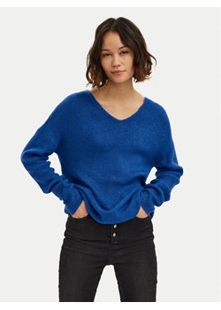 Vero Moda Sweter Crewlefile 10233357 Niebieski Loose Fit ze sklepu MODIVO w kategorii Swetry damskie - zdjęcie 185510454