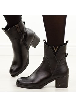 Czarne botki damskie na obcasie Vinceza 58581 ze sklepu suzana.pl w kategorii Botki - zdjęcie 185511872