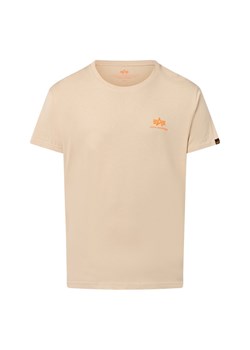 Alpha Industries T-shirt Mężczyźni Bawełna beżowy jednolity ze sklepu vangraaf w kategorii T-shirty męskie - zdjęcie 185512434