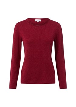 Marie Lund Damski sweter z czystego kaszmiru Kobiety drobna dzianina bordowy marmurkowy ze sklepu vangraaf w kategorii Swetry damskie - zdjęcie 185512442