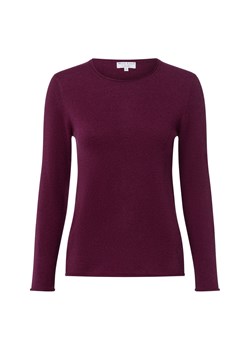 Marie Lund Damski sweter z czystego kaszmiru Kobiety Kaszmir bakłażanowy jednolity ze sklepu vangraaf w kategorii Swetry damskie - zdjęcie 185512444