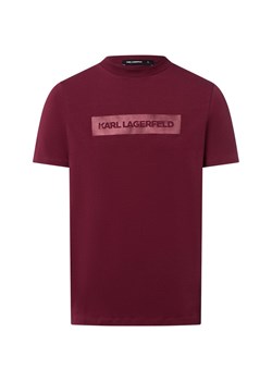 KARL LAGERFELD Koszulka męska Mężczyźni Bawełna bordowy nadruk ze sklepu vangraaf w kategorii T-shirty męskie - zdjęcie 185512470