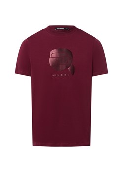 KARL LAGERFELD Koszulka męska Mężczyźni Bawełna bordowy nadruk ze sklepu vangraaf w kategorii T-shirty męskie - zdjęcie 185512471
