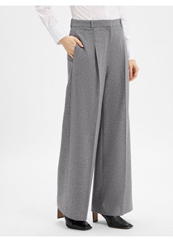 BOSS Damskie spodnie materiałowe z zawartością wełny - Tiana Kobiety szary marmurkowy ze sklepu vangraaf w kategorii Spodnie damskie - zdjęcie 185512510